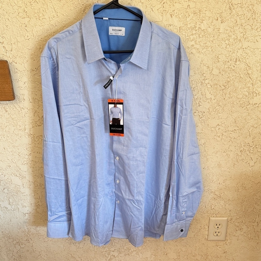 Duchamp London Men's Slim Fit Cotton Stretch Shirt